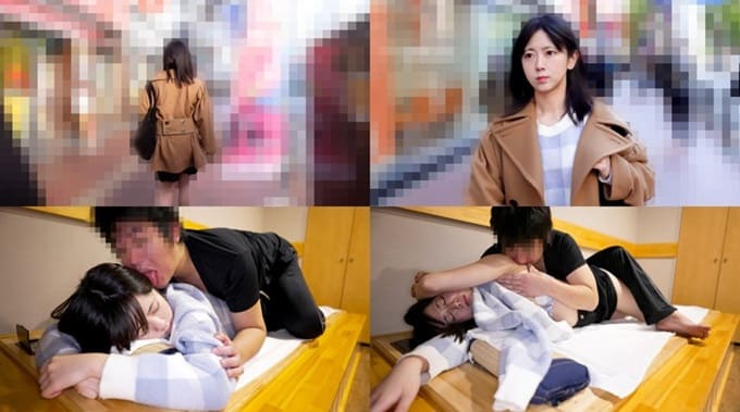駅で見つけた大人しそうな女を連れ込み寝てる間に睡眠中出しハメ撮り